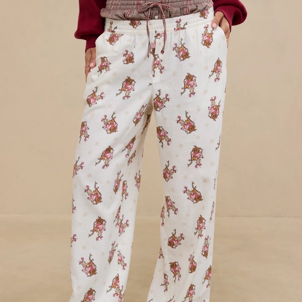 Aerie Cindy Lou Off-Duty Flannel Trouser PJ Size Large